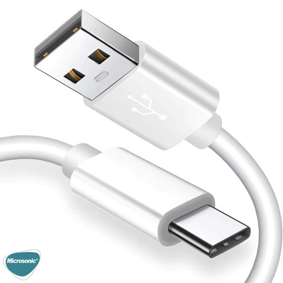 Microsonic Type-C to USB Kablo Macbook iOS Typ-C to USB Dönüştürücü Adaptör Kablo Beyaz 2