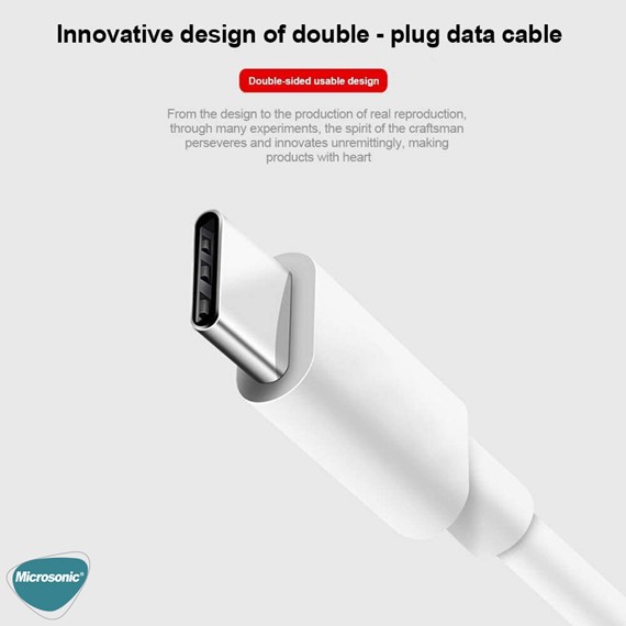 Microsonic Type-C to USB Kablo Macbook iOS Typ-C to USB Dönüştürücü Adaptör Kablo Beyaz 3