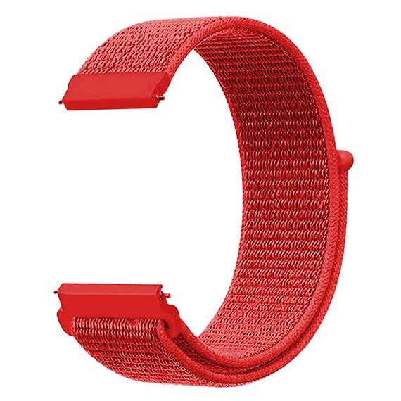 Microsonic Huawei Watch GT3 42mm Hasırlı Kordon Woven Sport Loop Kırmızı 2