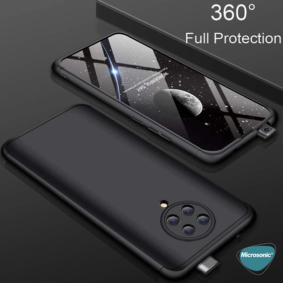 Microsonic Xiaomi Redmi K30 Pro Kılıf Double Dip 360 Protective Mavi 8