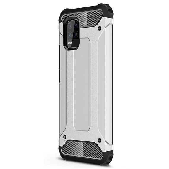 Microsonic Xiaomi Mi 10 Lite Zoom Kılıf Rugged Armor Gümüş 2
