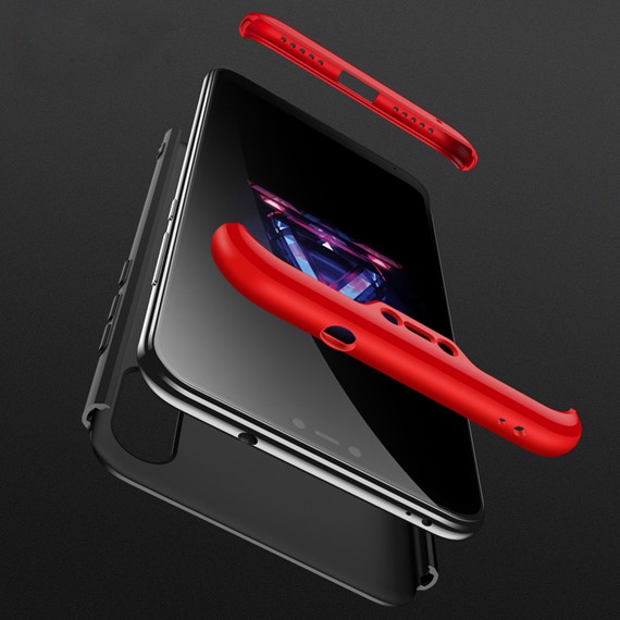 Microsonic Xiaomi Mi A2 Lite Kılıf Double Dip 360 Protective Siyah Kırmızı 4