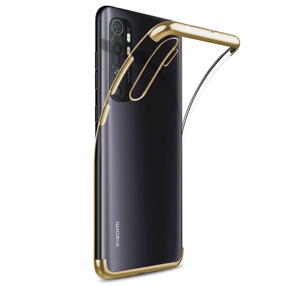 Microsonic Xiaomi Mi Note 10 Lite Kılıf Skyfall Transparent Clear Gold 2