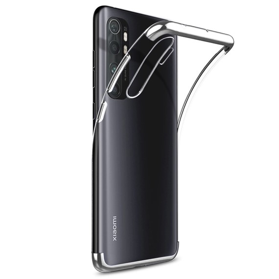 Microsonic Xiaomi Mi Note 10 Lite Kılıf Skyfall Transparent Clear Gümüş 2