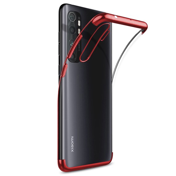 Microsonic Xiaomi Mi Note 10 Lite Kılıf Skyfall Transparent Clear Kırmızı 2