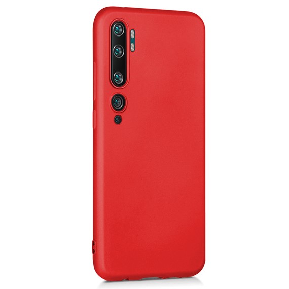 Microsonic Matte Silicone Xiaomi Mi Note 10 Kılıf Kırmızı 2