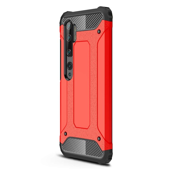 Microsonic Xiaomi Mi Note 10 Pro Kılıf Rugged Armor Kırmızı 2