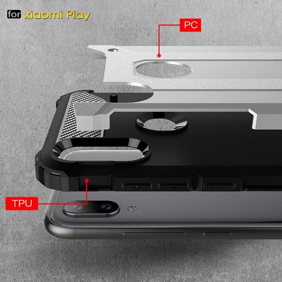 Microsonic Xiaomi Mi Play Kılıf Rugged Armor Gold 4
