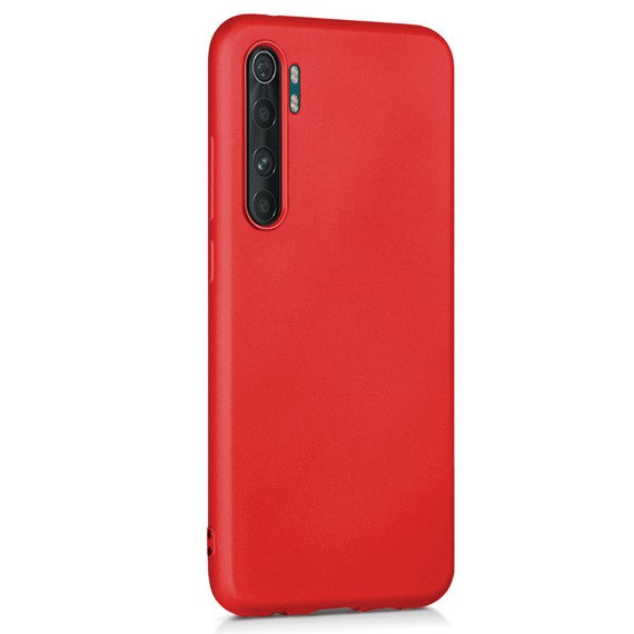 Microsonic Matte Silicone Xiaomi Mi Note 10 Lite Kılıf Kırmızı 2