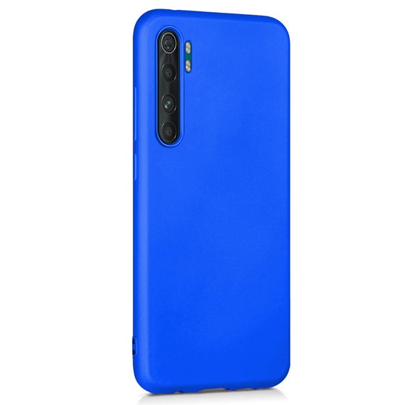 Microsonic Matte Silicone Xiaomi Mi Note 10 Lite Kılıf Mavi 2