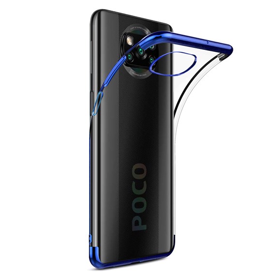 Microsonic Xiaomi Poco X3 NFC Kılıf Skyfall Transparent Clear Mavi 2