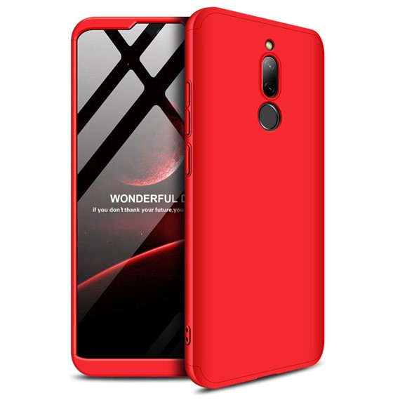 Microsonic Xiaomi Redmi 8 Kılıf Double Dip 360 Protective Kırmızı 1