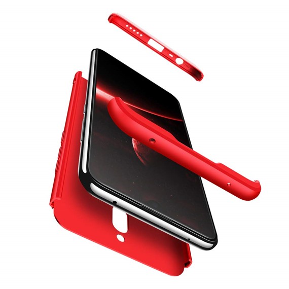 Microsonic Xiaomi Redmi 8 Kılıf Double Dip 360 Protective Kırmızı 3