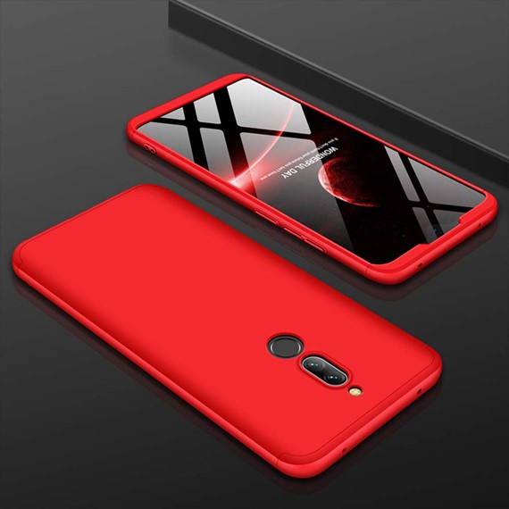 Microsonic Xiaomi Redmi 8 Kılıf Double Dip 360 Protective Kırmızı 4