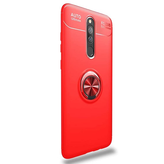 Microsonic Xiaomi Redmi 8 Kılıf Kickstand Ring Holder Kırmızı 2
