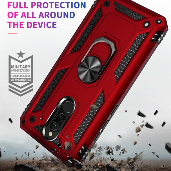 Microsonic Xiaomi Redmi 8 Kılıf Military Ring Holder Siyah 3
