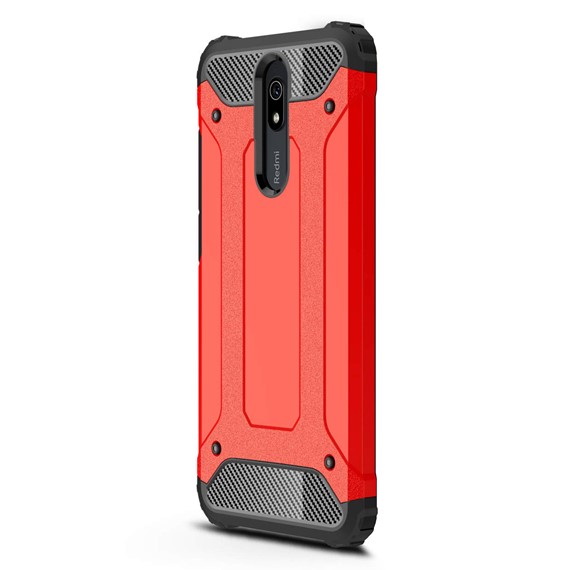 Microsonic Xiaomi Redmi 8A Kılıf Rugged Armor Kırmızı 2