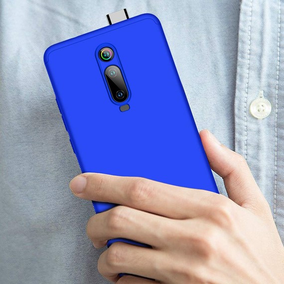 Microsonic Xiaomi Redmi K20 Kılıf Double Dip 360 Protective Mavi 5