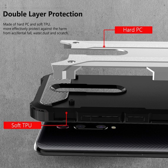 Microsonic Xiaomi Redmi K20 Kılıf Rugged Armor Gümüş 4