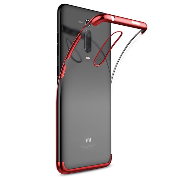 Microsonic Xiaomi Redmi K20 Kılıf Skyfall Transparent Clear Kırmızı 2