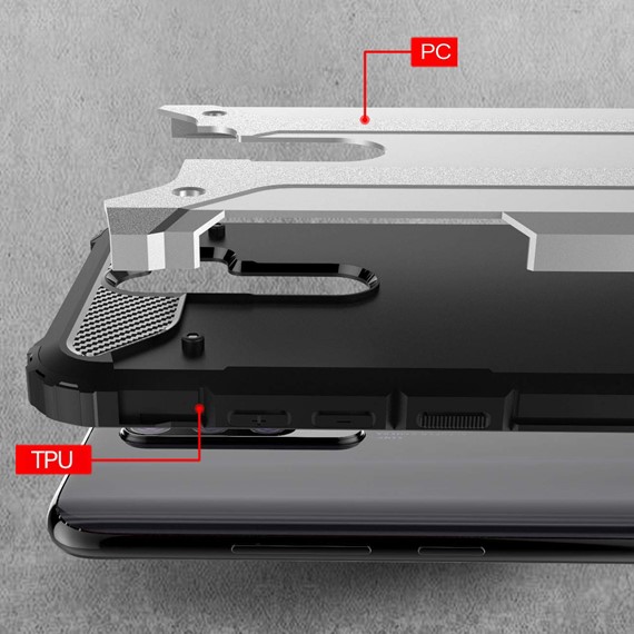 Microsonic Xiaomi Redmi Note 8 Pro Kılıf Rugged Armor Mavi 4