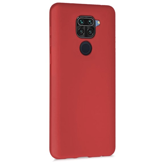 Microsonic Matte Silicone Xiaomi Redmi Note 9 Kılıf Kırmızı 2