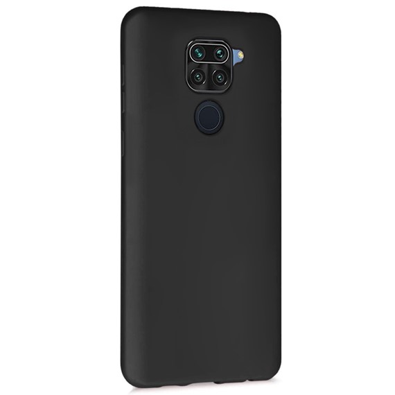 Microsonic Matte Silicone Xiaomi Redmi Note 9 Kılıf Siyah 2