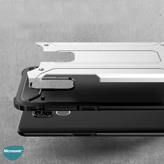 Microsonic Xiaomi Redmi Note 9 Kılıf Rugged Armor Siyah 5