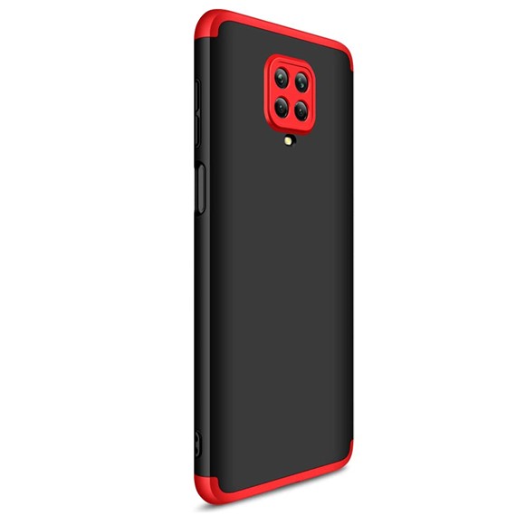 Microsonic Xiaomi Redmi Note 9 Pro Kılıf Double Dip 360 Protective Siyah Kırmızı 2