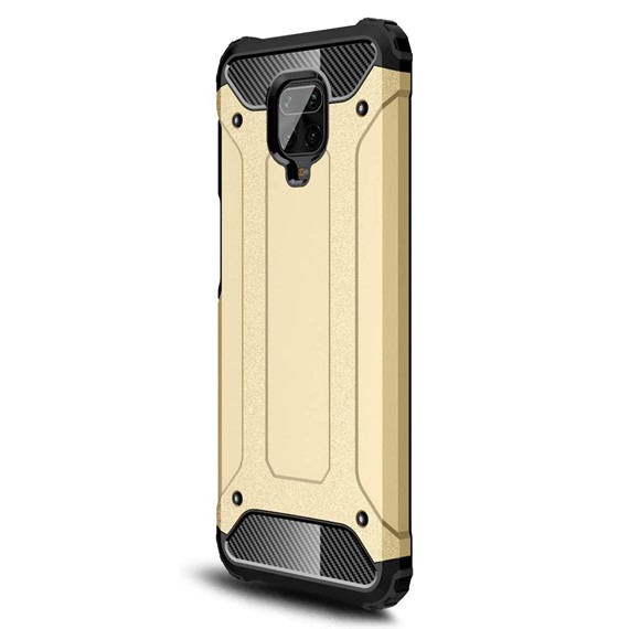 Microsonic Xiaomi Redmi Note 9 Pro Kılıf Rugged Armor Gold 2