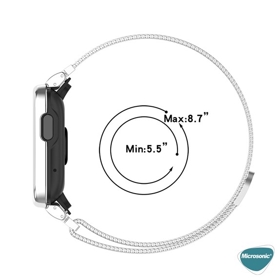 Microsonic Xiaomi Mi Band 8 Pro Milanese Loop Kordon Siyah 6