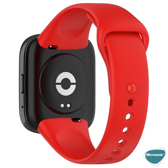 Microsonic Xiaomi Redmi Watch 3 Lite Kordon Silicone Sport Band Kırmızı 3