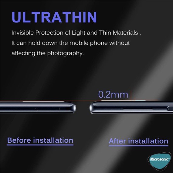 Microsonic Samsung Galaxy M51 Kamera Lens Koruma Camı V2 Siyah 3