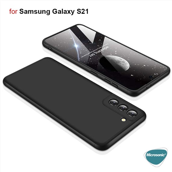 Microsonic Samsung Galaxy S21 Kılıf Double Dip 360 Protective Kırmızı 6