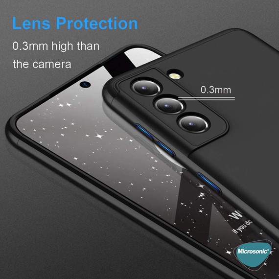 Microsonic Samsung Galaxy S21 Kılıf Double Dip 360 Protective Kırmızı 7