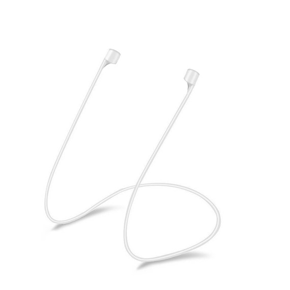 Microsonic Apple AirPods 1 Nesil 2 Nesil Neck Rope Silicone Beyaz 1