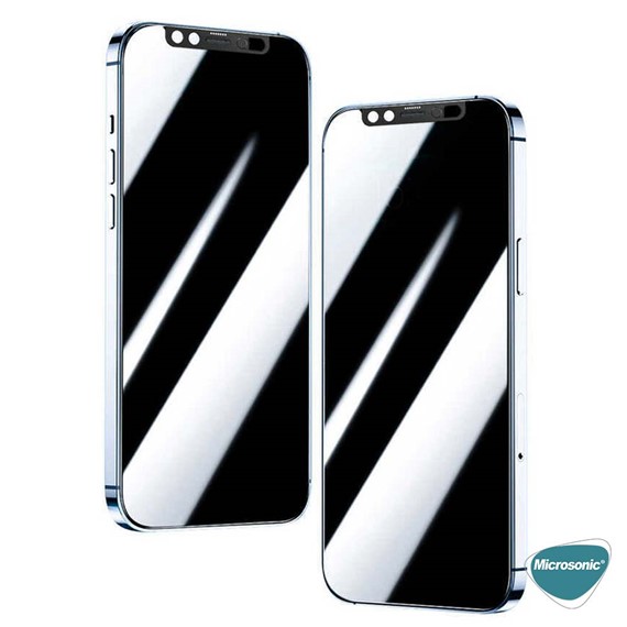 Microsonic Apple iPhone 12 Pro Secret CamSlider Glass Cam Ekran Koruyucu Siyah 8