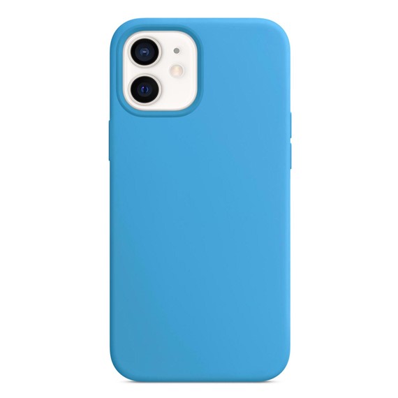 Microsonic Apple iPhone 12 Mini Kılıf Liquid Lansman Silikon Mavi 2