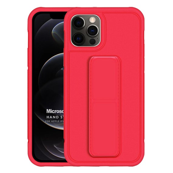 Microsonic Apple iPhone 12 Pro Kılıf Hand Strap Kırmızı 1