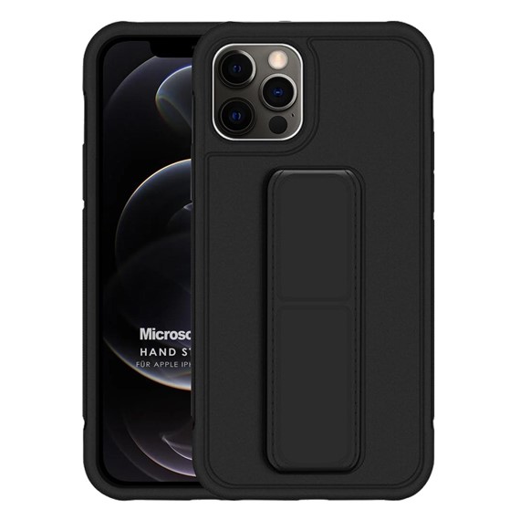 Microsonic Apple iPhone 12 Pro Kılıf Hand Strap Siyah 1