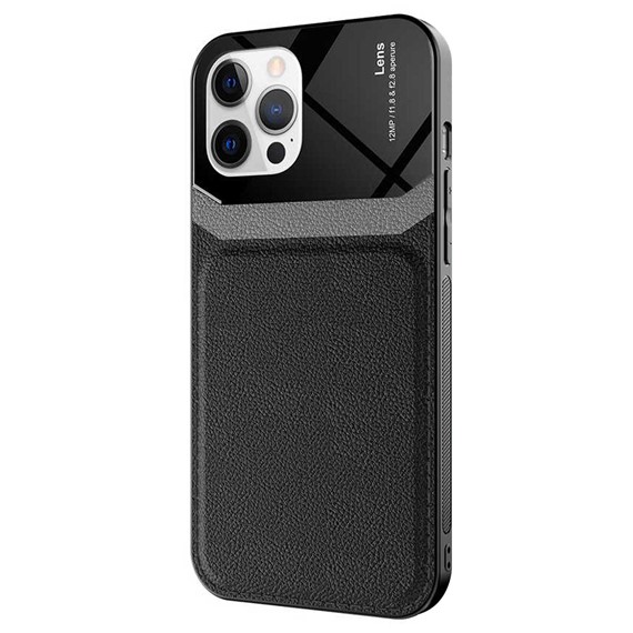 Microsonic Apple iPhone 12 Pro Kılıf Uniq Leather Siyah 2