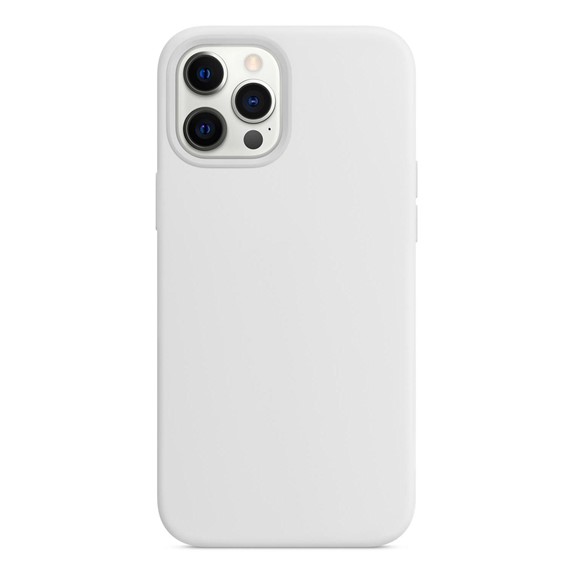 Microsonic Apple iPhone 12 Pro Max Kılıf Liquid Lansman Silikon Beyaz 2