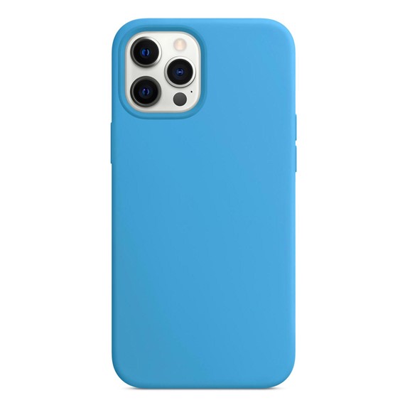 Microsonic Apple iPhone 12 Pro Max Kılıf Liquid Lansman Silikon Mavi 2