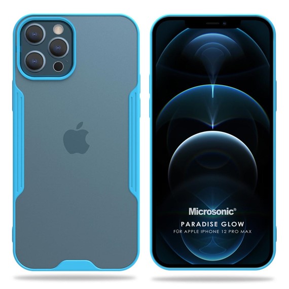 Microsonic Apple iPhone 12 Pro Max Kılıf Paradise Glow Turkuaz 1