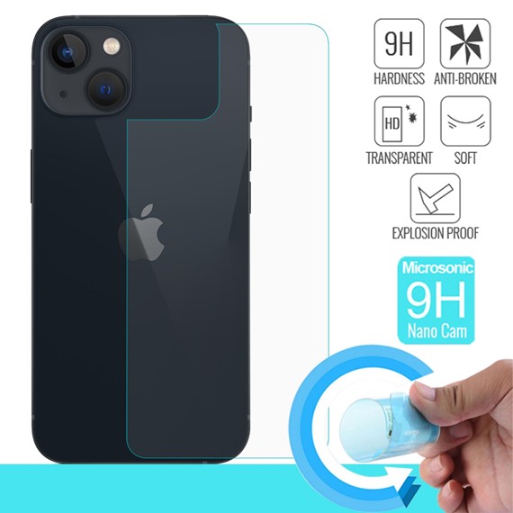 Microsonic Apple iPhone 13 Arka Nano Glass Cam Ekran Koruyucu 1