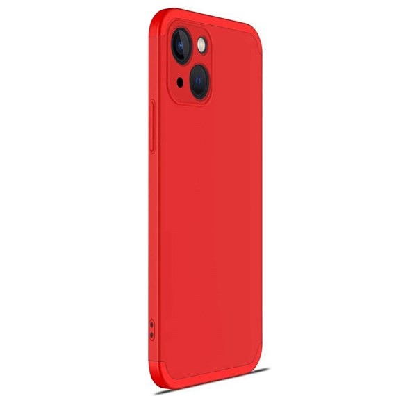 Microsonic Apple iPhone 13 Kılıf Double Dip 360 Protective Kırmızı 2
