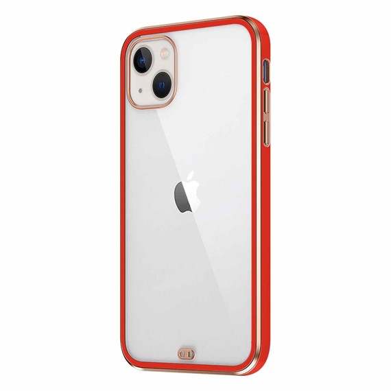Microsonic Apple iPhone 13 Kılıf Laser Plated Soft Kırmızı 2