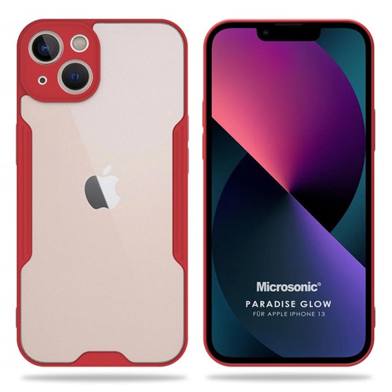 Microsonic Apple iPhone 13 Kılıf Paradise Glow Kırmızı 1