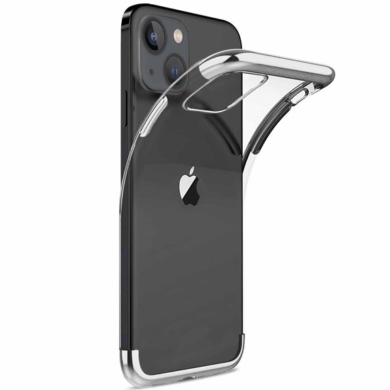 Microsonic Apple iPhone 13 Kılıf Skyfall Transparent Clear Gümüş 2