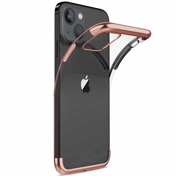 Microsonic Apple iPhone 13 Kılıf Skyfall Transparent Clear Rose Gold 2
